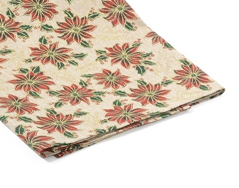 Poinsettia Asztali futó, Mercury, 40x180 cm, textil, színes