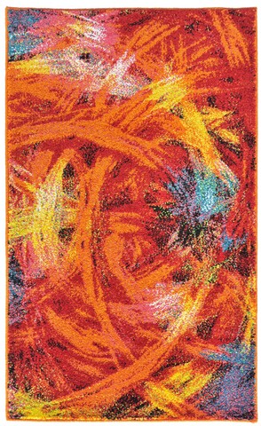 Covor Saida Geometric, Decorino, 67x120 cm, polipropilena, multicolor