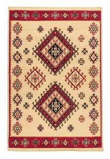 160x235 cm, Bej/Rosu