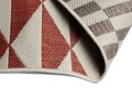Covor cu doua fete Titor Triangle, Decorino, 80x140 cm, polipropilena, rosu/maro