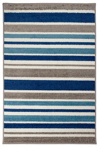 Covor Jeret, Decorino, 100x150 cm, polipropilena, albastru/gri