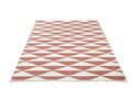 Covor cu doua fete Titor Triangle, Decorino, 120x180 cm, polipropilena, rosu/maro