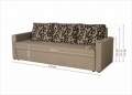 Canapea Extensibila Firenze Cappuccino Black Flower 218x85x85 cm + lada de depozitare