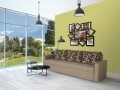 Canapea Extensibila Firenze Cappuccino Black Flower 218x85x85 cm + lada de depozitare