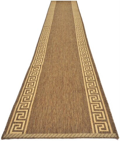 Traversa pentru hol Zara, Decorino, 80x700 cm, polipropilena, maro