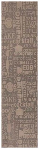 Covor pentru bucatarie Food, Decorino, 50x1000 cm, poliester, gri