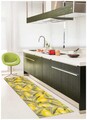 Citromos konyhaszőnyeg, Decorino, 67x300 cm, poliészter, sárga
