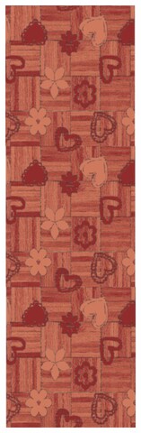 Traversa pentru hol Ruskin, Decorino, 50x400 cm, poliester, rosu