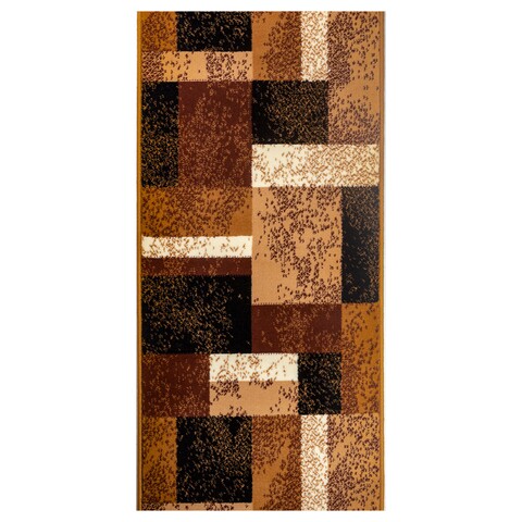 Traversa pentru hol Zardab, Decorino, 60x250 cm, polipropilena, maro