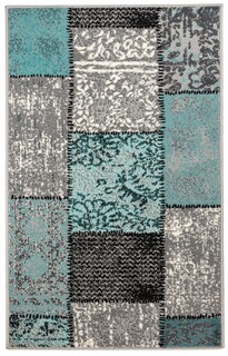 60x110 cm, Gri/Albastru