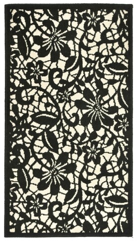 Covor Draco, Decorino, 190x280 cm, polipropilena, negru/alb