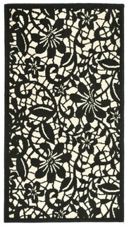 60x110 cm, Negru/Alb