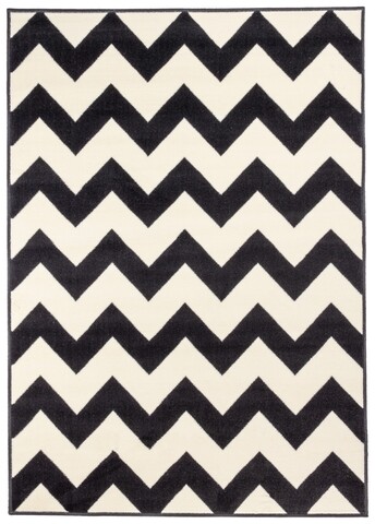 Covor Maferic, Decorino, 80x150 cm, polipropilena, negru/bej