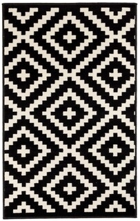 120x170 cm, Negru/Alb