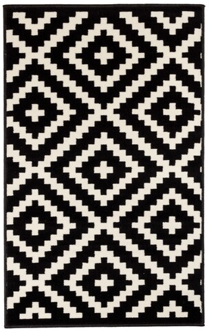 Covor Pambus, Decorino, 80x150 cm, polipropilena, negru/alb