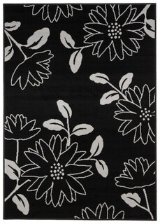 160x230 cm, Negru/Gri