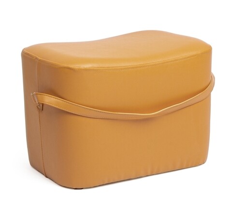 Bizzotto Zsámoly, Giona, 34 x 35 x 51 cm, ökológikus bőr/mdf, mustárssárga