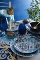 Evőeszközök 18 db Maiolica Blue, Excelsa, porcelán, kék