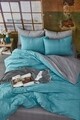 Lenjerie de pat dubla, Dreamy Turquoise, 4 piese, policoton, multicolor