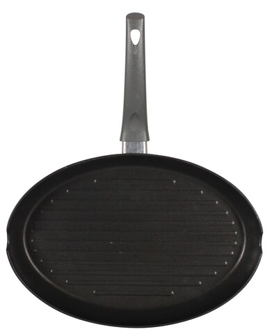 Tigaie grill pentru peste Graphite, Ambition, 35x24x4 cm, aluminiu, invelis Ilag Basic, negru