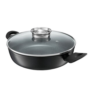 28.7x44x12 cm, Negru, Tigaie adanca 28