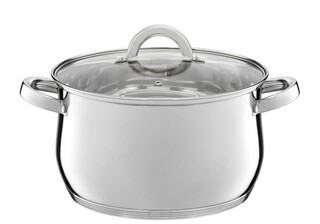 25.5x31x14.5 cm, Ezüstszín, Fazék 6.1 L