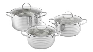 Argintiu, Set oale 6 piese 16/18/20 cm