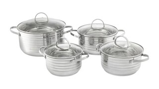 Argintiu, Set oale 8 piese 16/18/20/24 cm