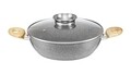 Tigaie adanca cu capac Kenya, Ambition, 28 cm, aluminiu forjat, invelis Stone Effect