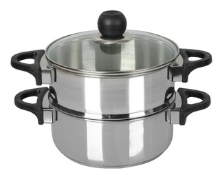 27.5x22x18.5 cm, Argintiu, Oala abur 1.5 L