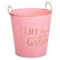 Ghiveci Garden Life, Creaciones Meng, 20x12 cm, metal galvanizat, roz