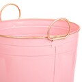 Ghiveci Garden Life, Creaciones Meng, 20x12 cm, metal galvanizat, roz