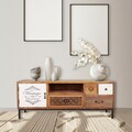 Comoda TV Collector, Creaciones Meng, 120x36.5x47.5 cm, lemn de brad