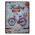 Placuta decorativa Riding is fun, Creaciones Meng, 25x33 cm, fier