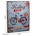 Placuta decorativa Riding is fun, Creaciones Meng, 25x33 cm, fier