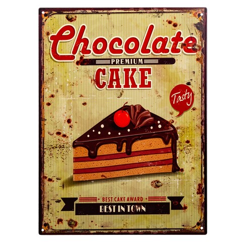 Placuta decorativa Chocolate Cake, Creaciones Meng, 25x33 cm, fier