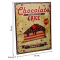 Placuta decorativa Chocolate Cake, Creaciones Meng, 25x33 cm, fier
