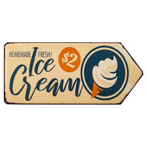 Placuta decorativa Ice Cream, Creaciones Meng, 42x20 cm, fier