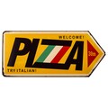 Placuta decorativa Welcome Pizza, Creaciones Meng, 42x20 cm, fier