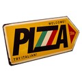 Placuta decorativa Welcome Pizza, Creaciones Meng, 42x20 cm, fier