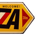Placuta decorativa Welcome Pizza, Creaciones Meng, 42x20 cm, fier