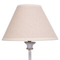 Lampa de masa Clasic, Creaciones Meng, 33 cm, 1 x E14, 40W, metal, gri deschis/alb