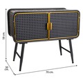 Bufet inferior Creaciones Meng, 70x30x58 cm, fier, negru/gri