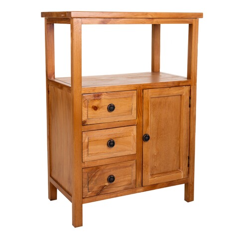 Bufet inferior Creaciones Meng, 64x37x90 cm, lemn de pin, maro