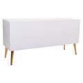 Comoda TV Creaciones Meng, 121x40.5x61.5 cm, MDF, alb/auriu