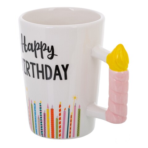 Cana Happy Birthday Candle, Creaciones Meng, 510 ml, ceramica