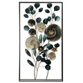 Decoratiune de perete Floral, Creaciones Meng, 50.2x90.8 cm, metal