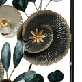 Decoratiune de perete Floral, Creaciones Meng, 50.2x90.8 cm, metal