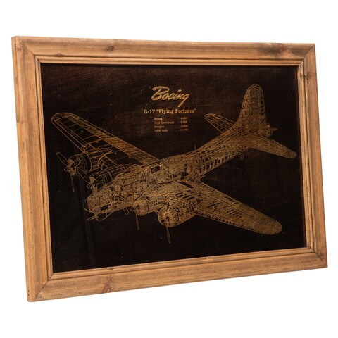 Tablou decorativ Boeing, Creaciones Meng, 40x60 cm, canvas pictat manual