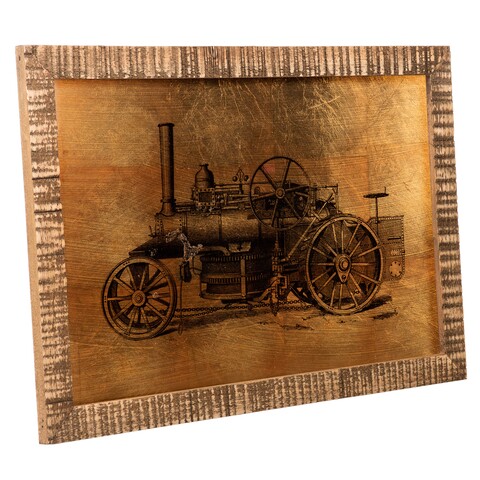 Tablou decorativ Vintage Train, Creaciones Meng, 40x60 cm, canvas pictat manual